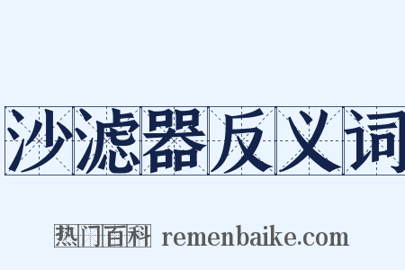 沙滤器反义词是什么意思的图片